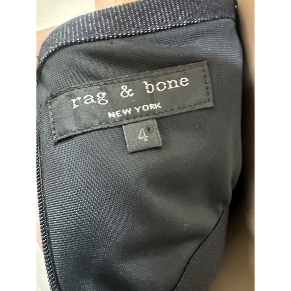 Rag & Bone Women's Denim Black Dress With Pockets Strapless Size 4 - Picture 8 of 9